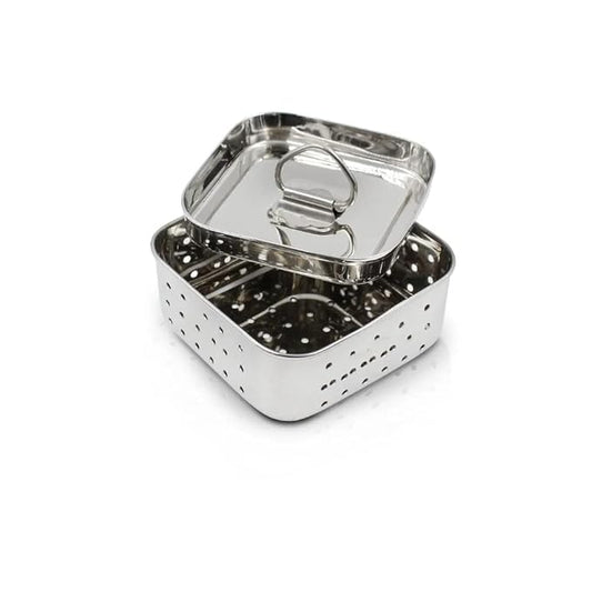 Stainless Steel Squre Shape Indian Paneer/Tofu Press Mould Maker 250ml Collapsible Strainer