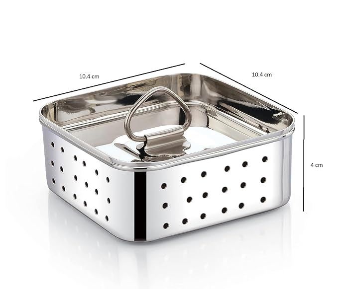 Stainless Steel Squre Shape Indian Paneer/Tofu Press Mould Maker 250ml Collapsible Strainer