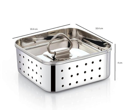 Stainless Steel Squre Shape Indian Paneer/Tofu Press Mould Maker 250ml Collapsible Strainer