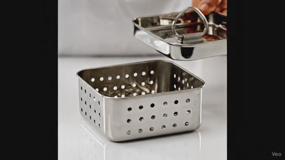 Stainless Steel Squre Shape Indian Paneer/Tofu Press Mould Maker 250ml Collapsible Strainer
